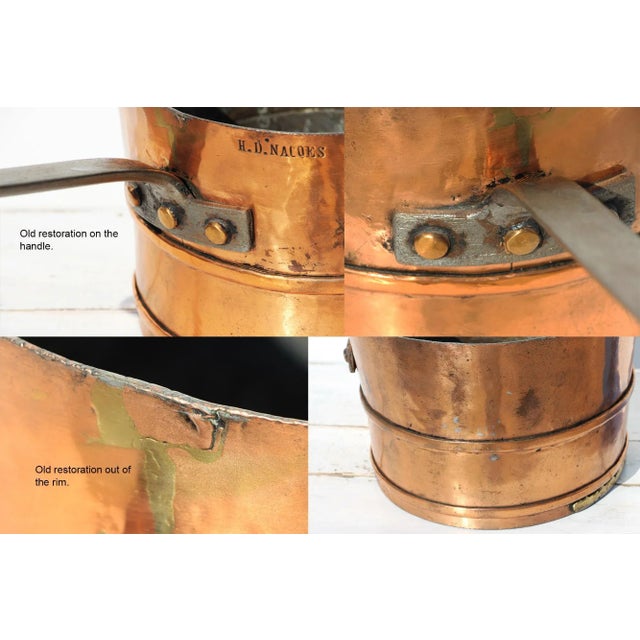 19th Century Portuguese Large Copper Long Handled Pan For Sale - Image 10 of 13