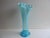 Circa 1908 Northwood Blue Opalescent Swung Glass Feathers Vase For Sale - Image 10 of 10