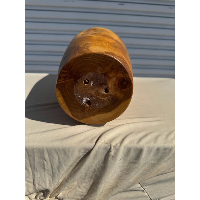 Late 20th Century 15" Burlwood Root Vase For Sale - Image 5 of 6