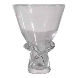 Mid 20th Century Steuben Crystal Twist Vase For Sale