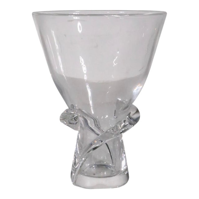 Mid 20th Century Steuben Crystal Twist Vase For Sale