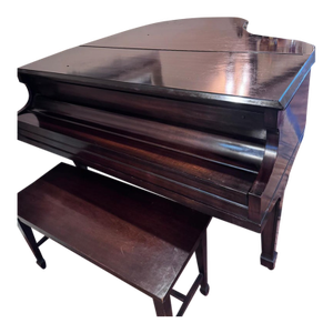 Krakauer Bros. New York Mahogany Baby Grand Piano With Bench