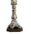 A striking early 20th-century French table lamp crafted in the tradition of Vieux Rouen faience, featuring an...
