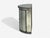 Hollywood Regency Style, Distressed Glass, Mirrored Demilune Cabinet For Sale - Image 11 of 12
