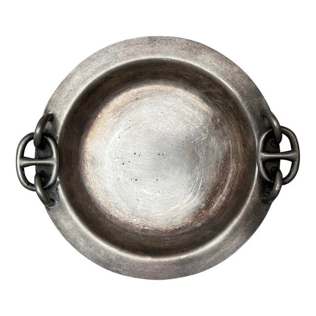 Hermes Paris Silver Plated Chain Dish For Sale