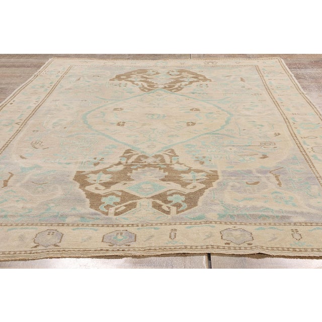 Vintage Turkish Oushak Rug, 05'08 X 08'07 For Sale - Image 9 of 10