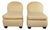 Late 20th Century Modern Round Back Slipper Chairs by Hickory Kay Lyn Tan Upholstery a Pair For Sale