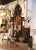Crafted in France circa 1970, this tall square-form ceiling lantern combines an architectural wrought iron frame with...