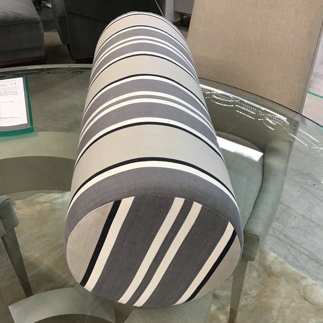 Stripped Grey Round Pillow Chairish