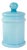 Portuguese Light Blue Opaline Jar, 1960s For Sale