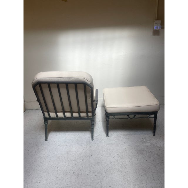 Vintage Lounge Chairs and Ottoman Set of 3 Pieces - Attributed to Brown Jordan Calcutta For Sale - Image 10 of 10