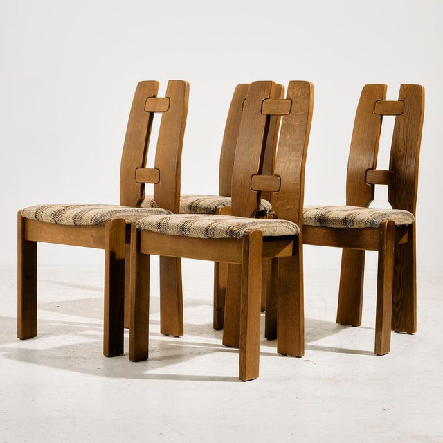 1980s Oak Dining Chairs, 1980s, Set of 4 For Sale - Image 5 of 18