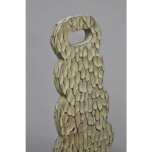 Uttermost Uttermost Sahar Rustic High Back Carved Chipped Wood Accent Side Chair For Sale - Image 4 of 11