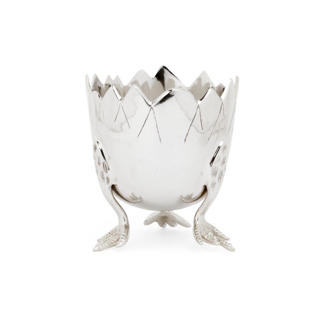 Traditional Chic-K Metal Bowl For Sale - Image 3 of 3