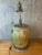 Vintage Rustic Terracotta Olive Jar Table Lamp Green Patina Wood Base For Sale - Image 11 of 11