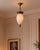 Late 20th Century Vintage Hollywood Glam Style White Glass Pinecone Pendant Draped Lighting For Sale - Image 5 of 5