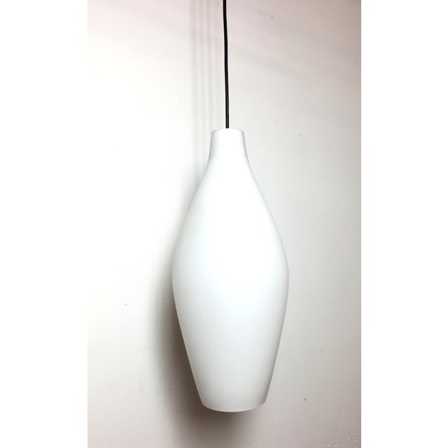 Mid-Century Opaline Glass Pendant Lamp, Italy, 1960s For Sale - Image 4 of 5