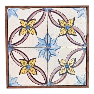 Framed Set of 18th Century Portuguese Tiles For Sale