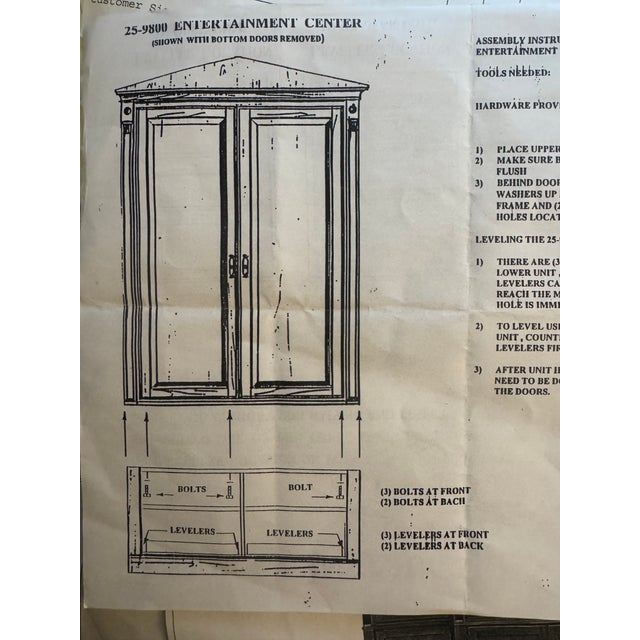 Wood Ethan Allen Medalion Entertanment Center For Sale - Image 7 of 7