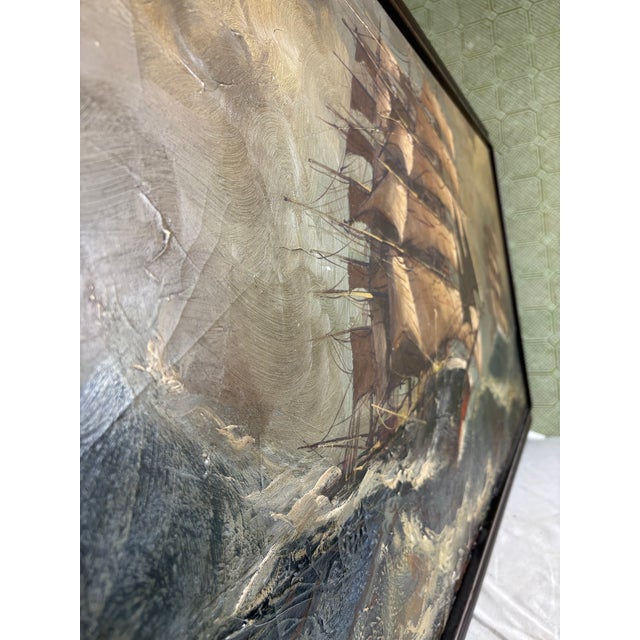 Realism Late 20th Century Framed Oil Painting Depicting the Cutty Sark For Sale - Image 3 of 8