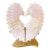 Monumental Rose Quartz “Winged Form” Sculpture With Golden Healer Inclusions – 28.5” Statement Piece For Sale