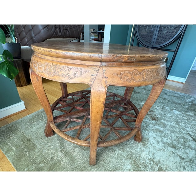 Pair of 18th Century Chinese Demilune Tables For Sale In Chicago - Image 6 of 13