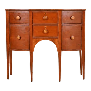 Baker Furniture Federal Inlaid Cherry Wood Sideboard Credenza