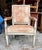 Stunning smaller scale antique armchair, has intact older kid leather and small nailhead upholstery.