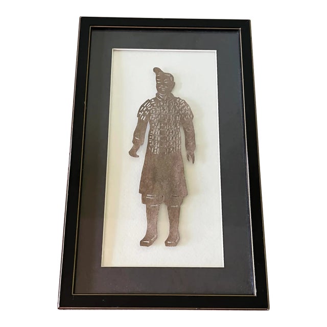 Mid-Century Modern Pair of 1960s Mid Century Modern Chinoiserie Die Cut Paper Silhouettes For Sale - Image 3 of 6