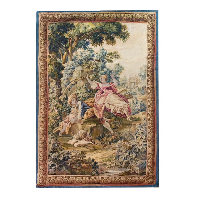 Early 20th Century French Tapestery Rug For Sale