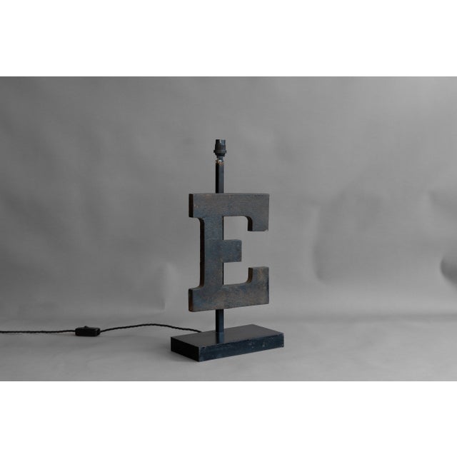 Cast Iron E Table Lamp, 1890s For Sale - Image 4 of 9