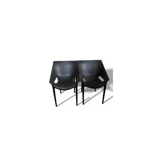 Plastic Dr. Yes Chairs in Black by Philippe Starck for Kartell, Set of 4 For Sale - Image 7 of 7