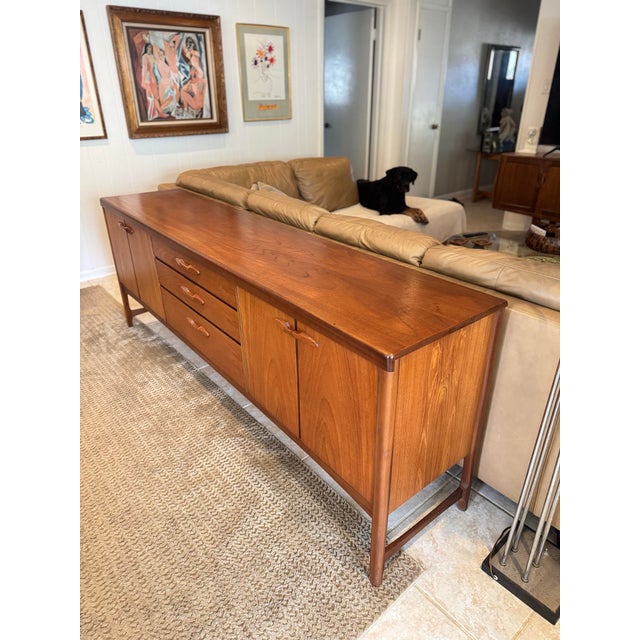 Tan Beautiful Mid Century Modern Sideboard in Teak by Nathan Furniture Company, Circa 1960s, Attributed For Sale - Image 8 of 12