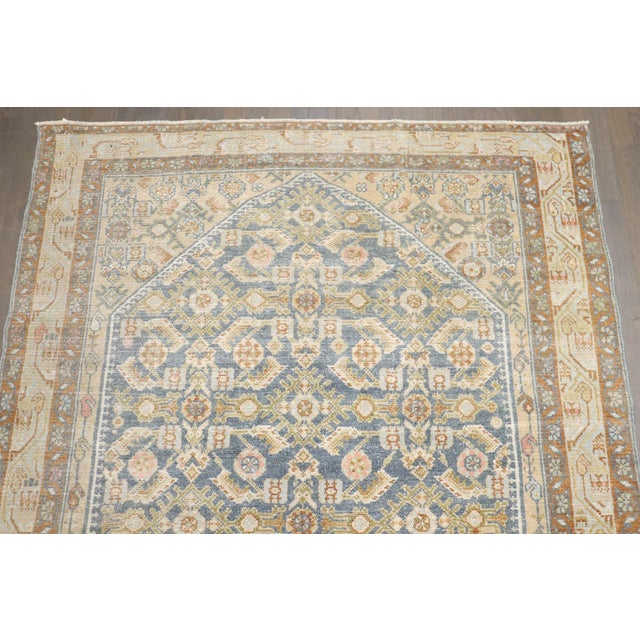 Early 20th Century Malayer Corner Herati Accent Rug no. j5326 For Sale - Image 5 of 7