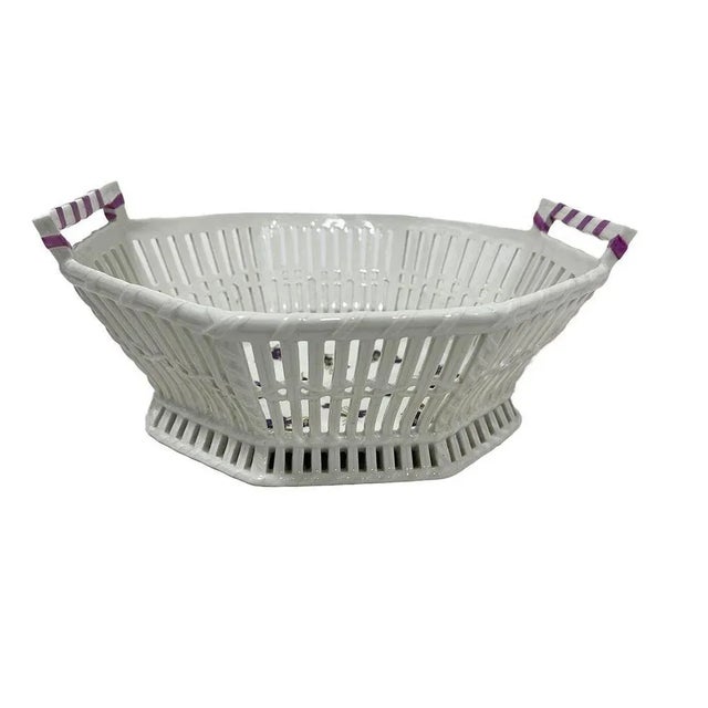 An octagonal openwork porcelain basket by kpm, berlin 1870-1892 kpm (königliche porzellan-manufaktur berlin) royal...