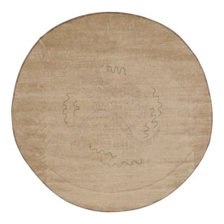 Contemporary Circle Abstract Wool Rug by Rug & Kilim, India For Sale