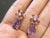Bochic "Orient" Vintage Amethyst & Rose Rodorite Earrings -18K Gold & Silver For Sale - Image 9 of 18