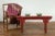 Distressed Red Lacquered Chinese Vintage Ming Style Bench with A-Form Base For Sale In New York - Image 6 of 13