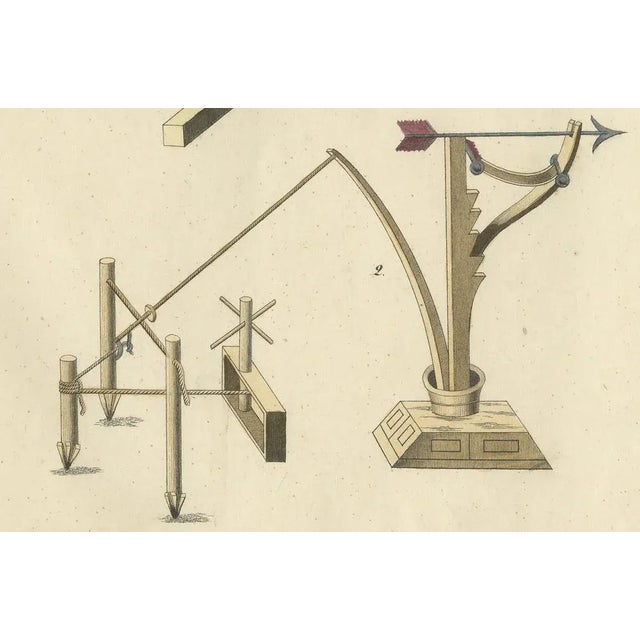 Mid 19th Century Von Reibisch, Medieval Siege Engines and Catapults, 1842, Print For Sale - Image 5 of 7