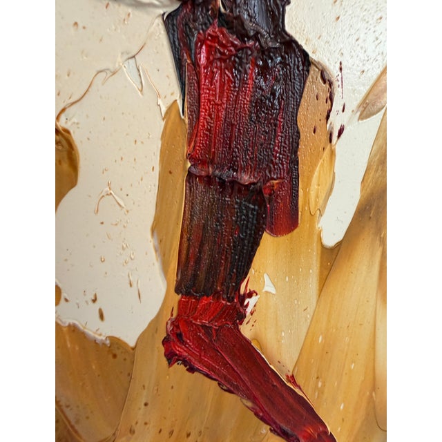 Abstract Expressionism 1980 Morris Katz (1931–2010) Original Oil Painting Clown Impasto Palette Knife For Sale - Image 3 of 13