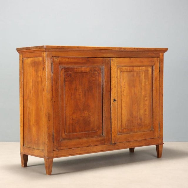 Directoire Sideboard in Walnut-Stained Poplar For Sale - Image 9 of 9