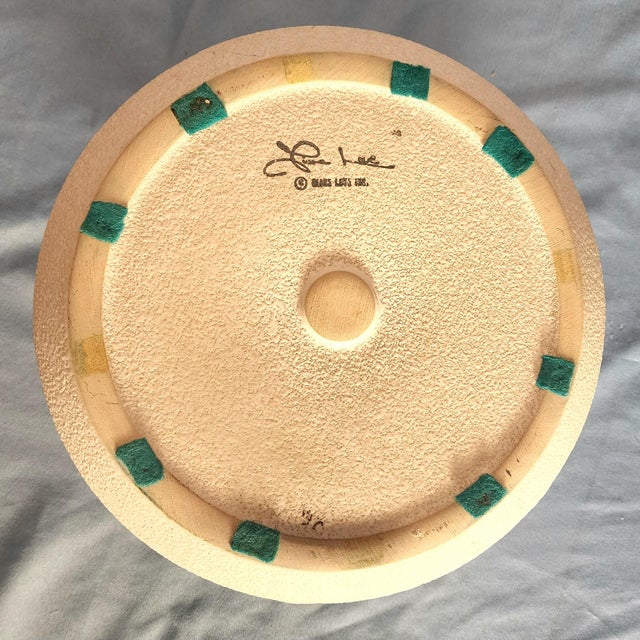 Late 20th Century Textured Off White Vase by Lisa Love Ceramics For Sale - Image 6 of 8