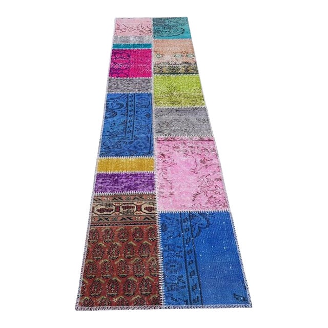 Vintage Turkish Tribal Wool Runner For Sale