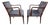 Vintage Faux Bamboo Armchairs With Geometric Upholstery – Set of 2 For Sale