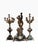 Antique French Bronze & Marble Art Nouveau Clock Set - La Nuit Madrassi. Candelabras Measures : W:8 D:6 H : 32