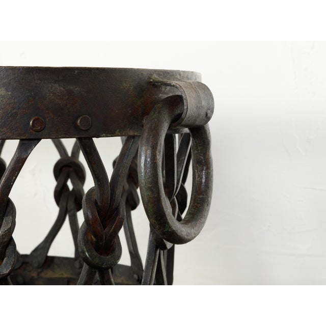 English Mid 20th Century Metal Brazier / Pot with Knotted Motifs and Scrolling Feet For Sale In Atlanta - Image 6 of 10
