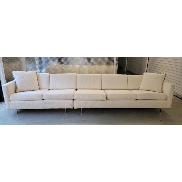 Mid-Century Modern 1960s Mid-Century Harvey Probber Style L-Sectional Sofa With Corner Table For Sale - Image 3 of 8