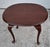 Vintage Ethan Allen Quenn Anne Style Oval Cherry Side Table For Sale - Image 9 of 11
