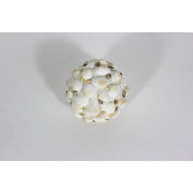 Vintage sphere encrusted with beach shells. This is a decorator’s dream and could be Used in so many ways - snowball for...