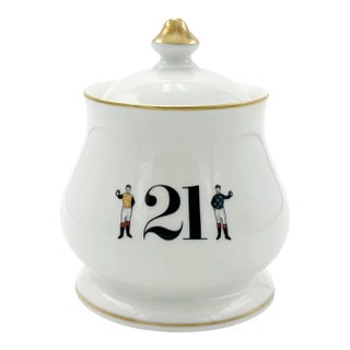 Vintage the 21 Club Nyc Restaurant Equestrian Jockey Condiment Jar For Sale